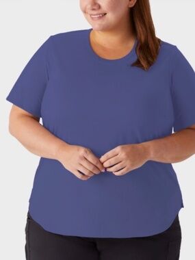 Duluth - Dry on the Fly Short Sleeve Relaxes Indigo Purple Blue Crewneck - 2X